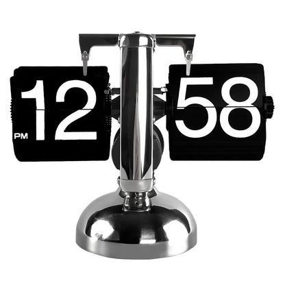 Clock Digital  Down Clock Retro Minimalist Single Foot Mechanical Auto  Clock Desk Clock for Home Livingroom Decor