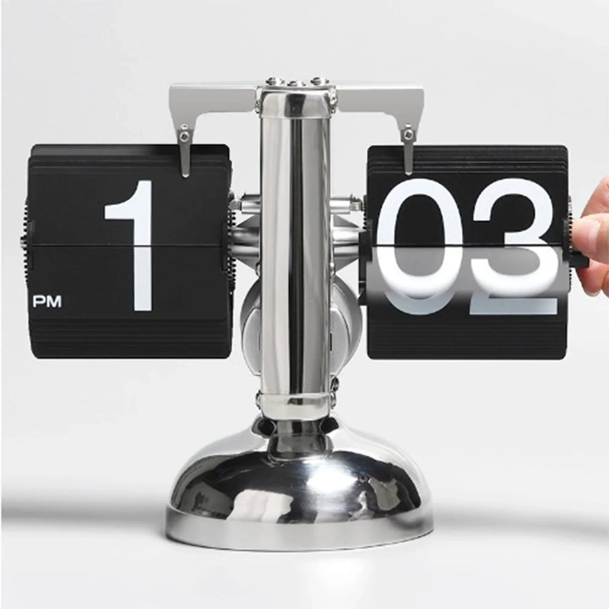 Clock Digital  Down Clock Retro Minimalist Single Foot Mechanical Auto  Clock Desk Clock for Home Livingroom
